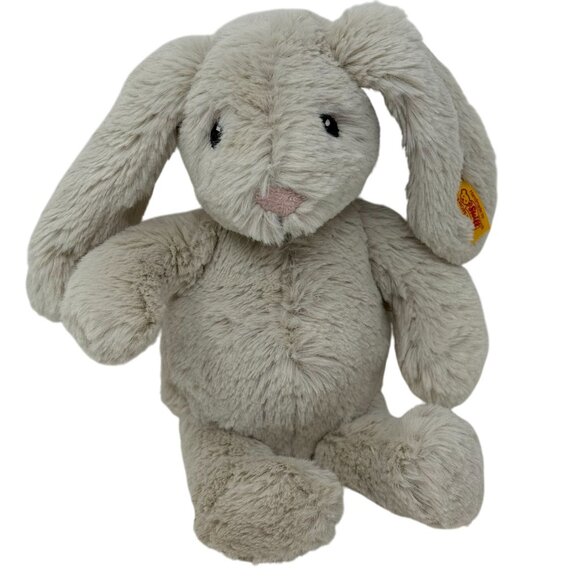 Steiff Handmade Plush Bunny Rabbit Toy Yellow Tag Soft Gray Stuffed Animal Small - Picture 1 of 6